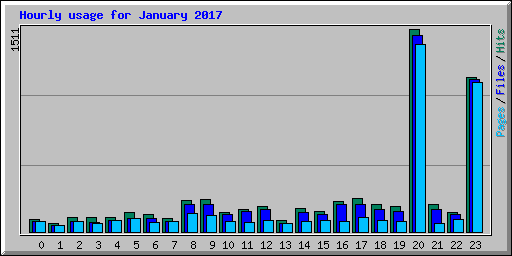 Hourly usage for January 2017