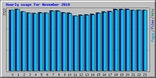 Hourly usage for November 2018