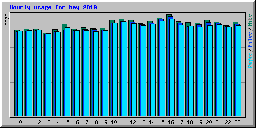 Hourly usage for May 2019