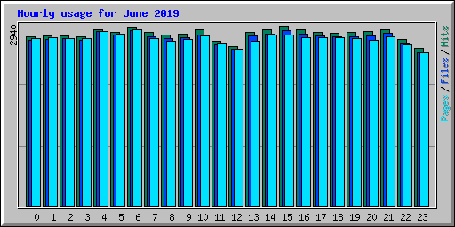 Hourly usage for June 2019