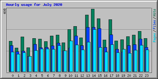 Hourly usage for July 2020