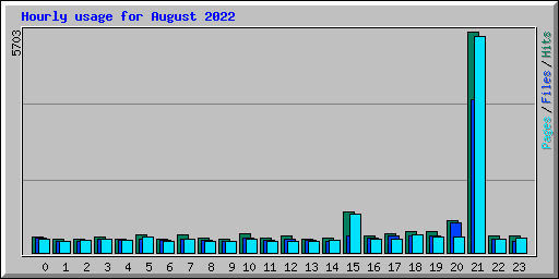 Hourly usage for August 2022