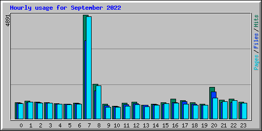 Hourly usage for September 2022