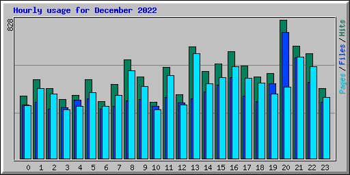 Hourly usage for December 2022